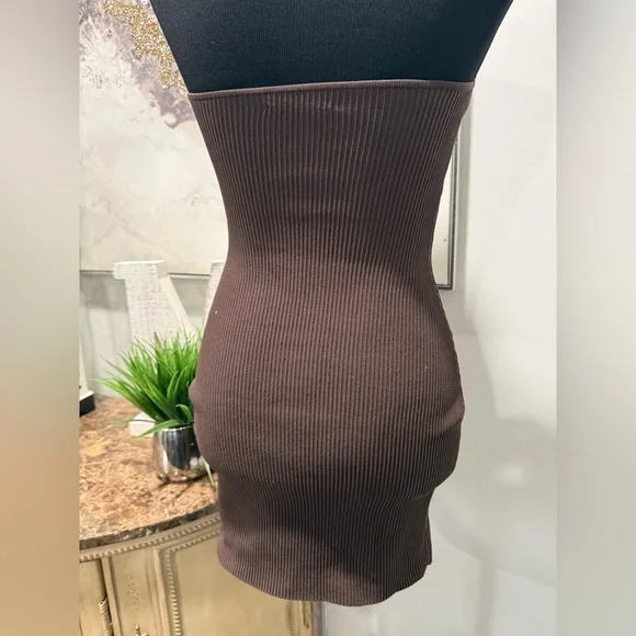 Babaton Chocolate Brown Backless Dress - Picture 3 of 7